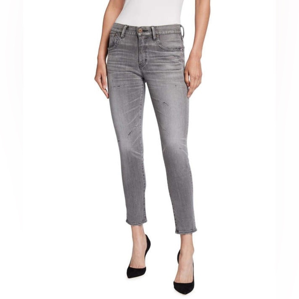 MOUSSY VINTAGE MV Jeans Stretch Ankle Cigarette Leg Helix Gray Size 26